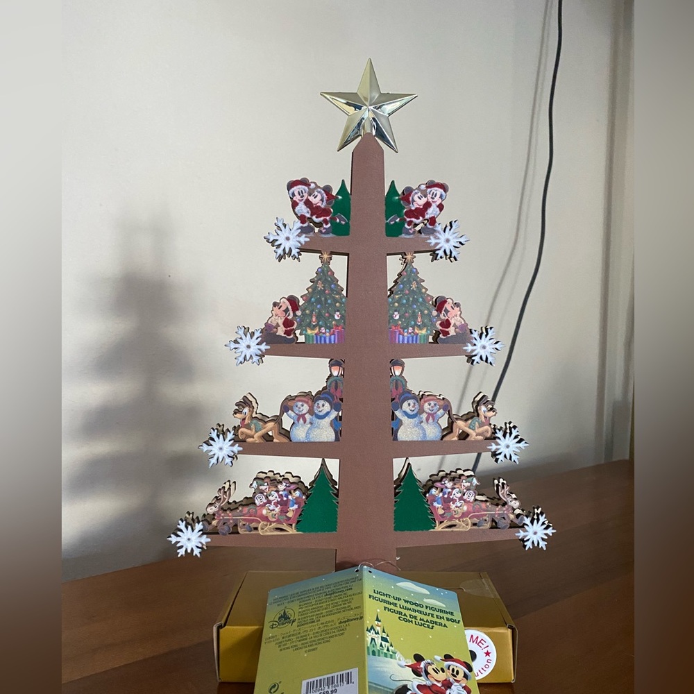 Disney light up wood Christmas tree